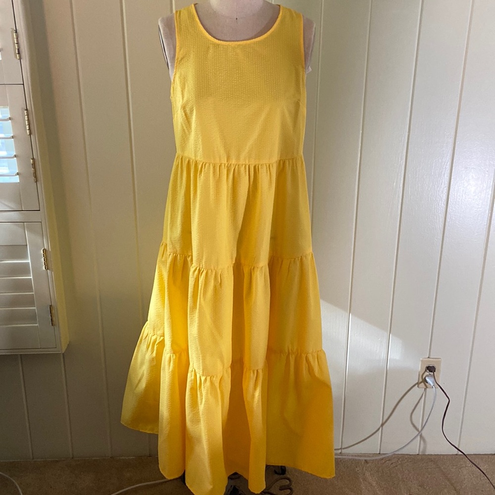 Target yellow sleeveless maxi dress